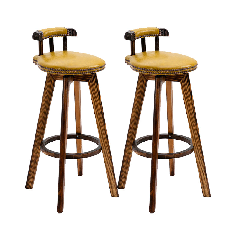Industrial Wooden Counter Height Stools Round Bar Stool for Bristol