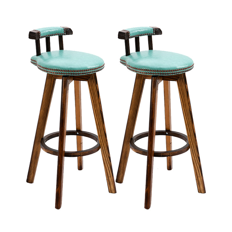 Industrial Wooden Counter Height Stools Round Bar Stool for Bristol