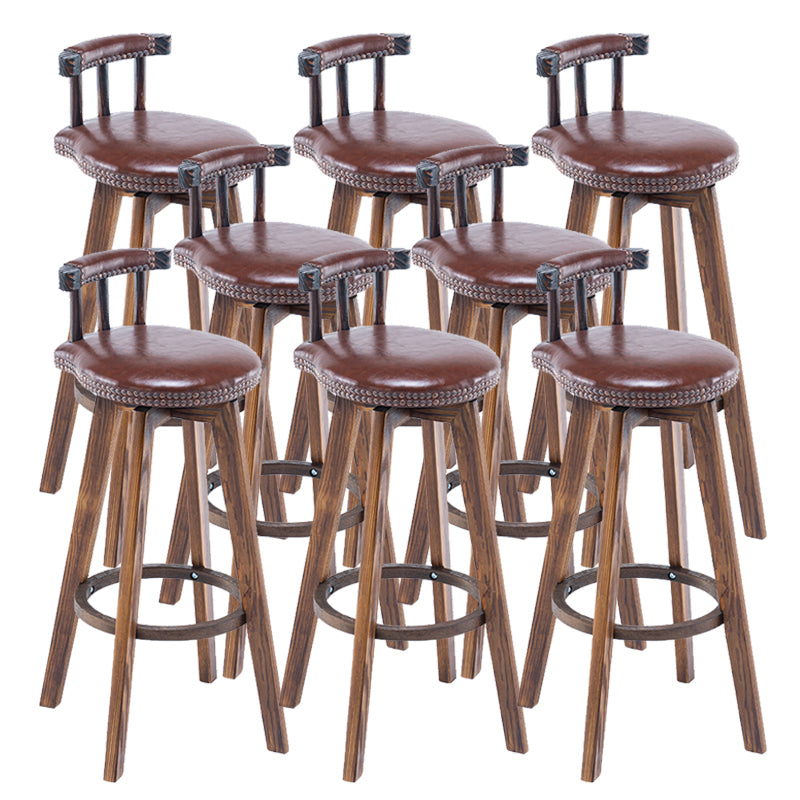 Industrial Wooden Counter Height Stools Round Bar Stool for Bristol