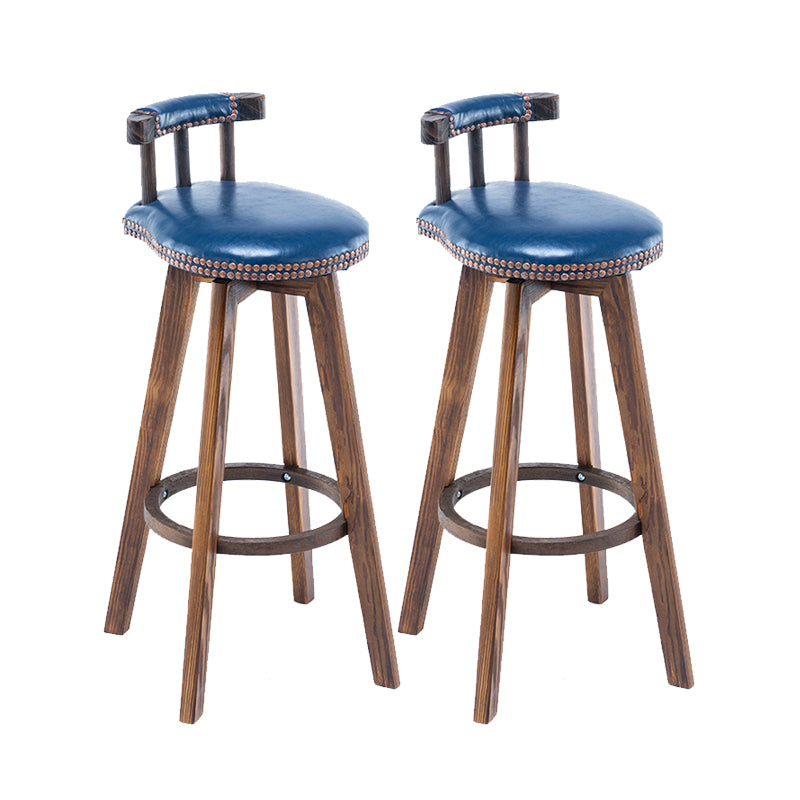 Industrial Wooden Counter Height Stools Round Bar Stool for Bristol