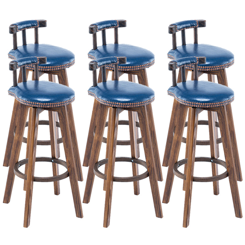 Industrial Wooden Counter Height Stools Round Bar Stool for Bristol