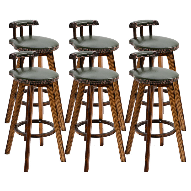 Industrial Wooden Counter Height Stools Round Bar Stool for Bristol