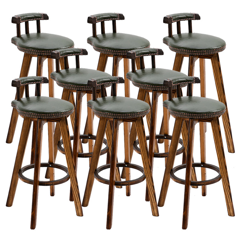 Industrial Wooden Counter Height Stools Round Bar Stool for Bristol