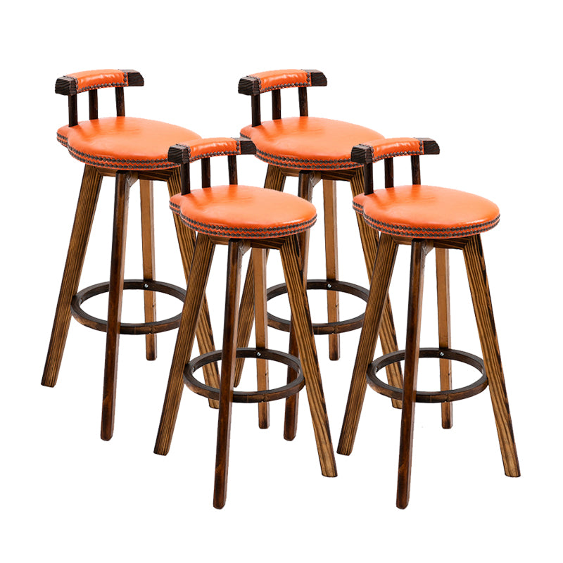 Industrial Wooden Counter Height Stools Round Bar Stool for Bristol