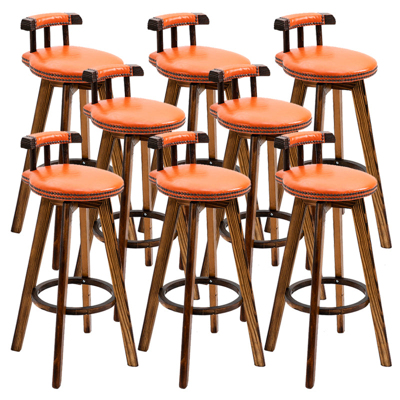 Industrial Wooden Counter Height Stools Round Bar Stool for Bristol