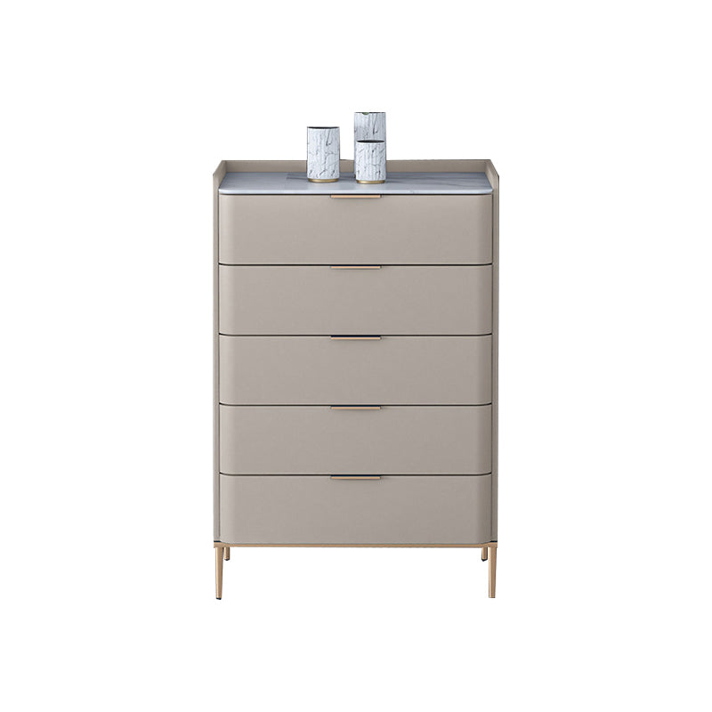 Contemporary 16"W Stone Chest Bedroom Storage Chest with Drawers