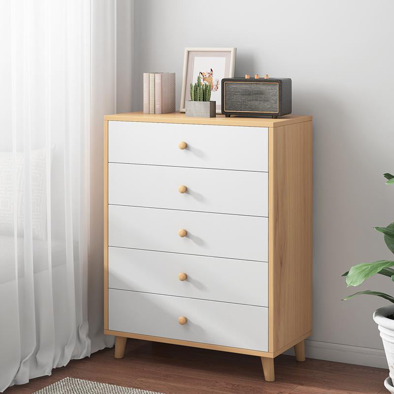 Contemporary Bedroom Chest Wooden Storage Chest with Drawers