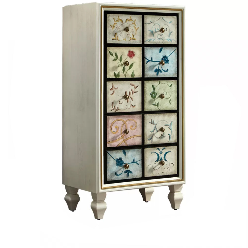 American Traditional Storage Chest Dresser Wooden Storage Chest with Drawers