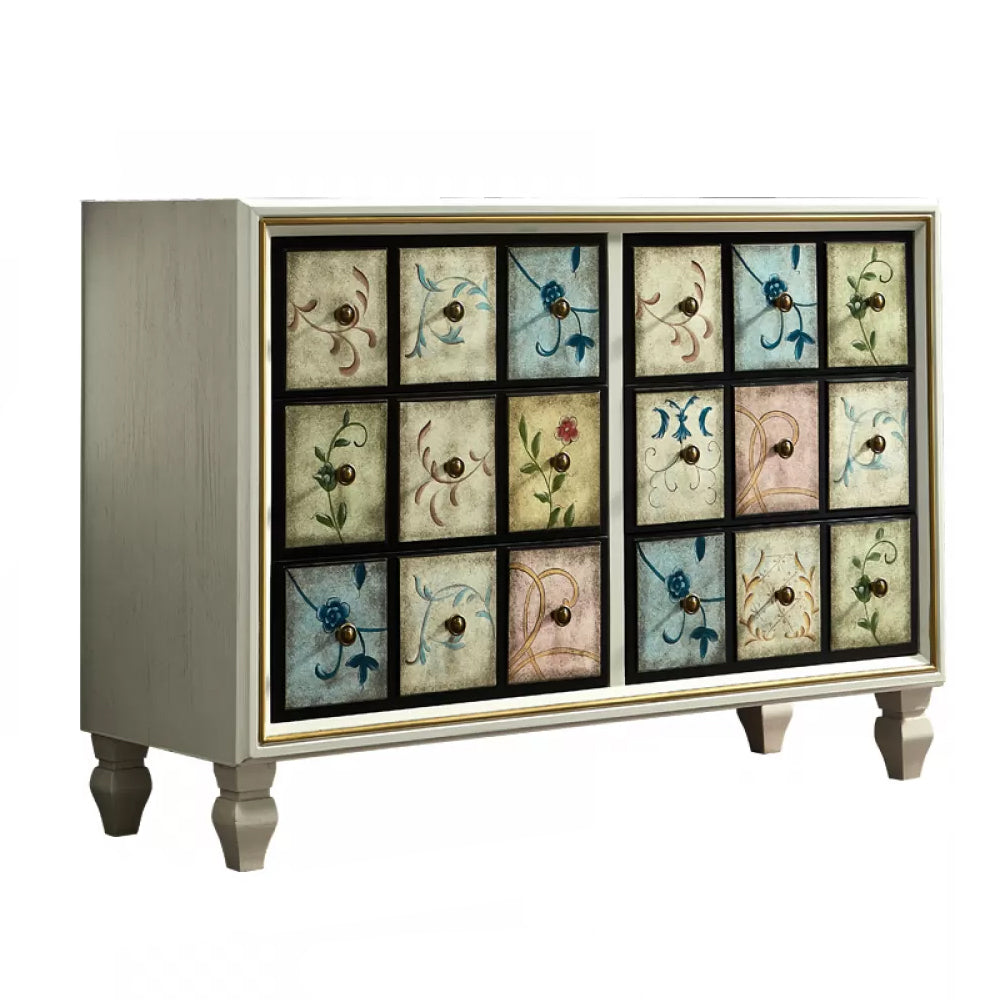 American Traditional Storage Chest Dresser Wooden Storage Chest with Drawers