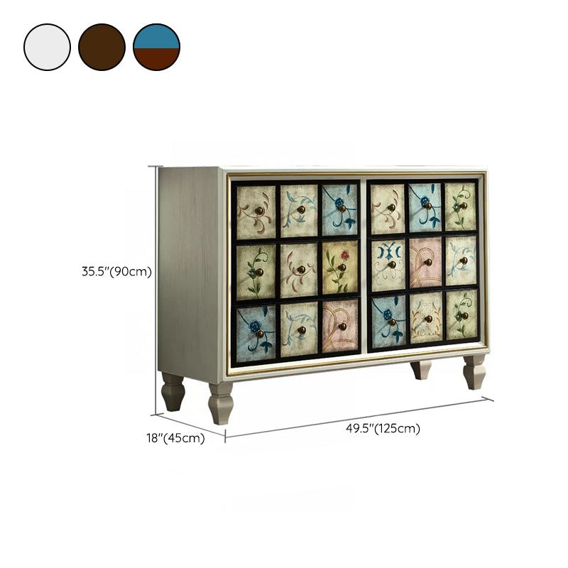 American Traditional Storage Chest Dresser Wooden Storage Chest with Drawers