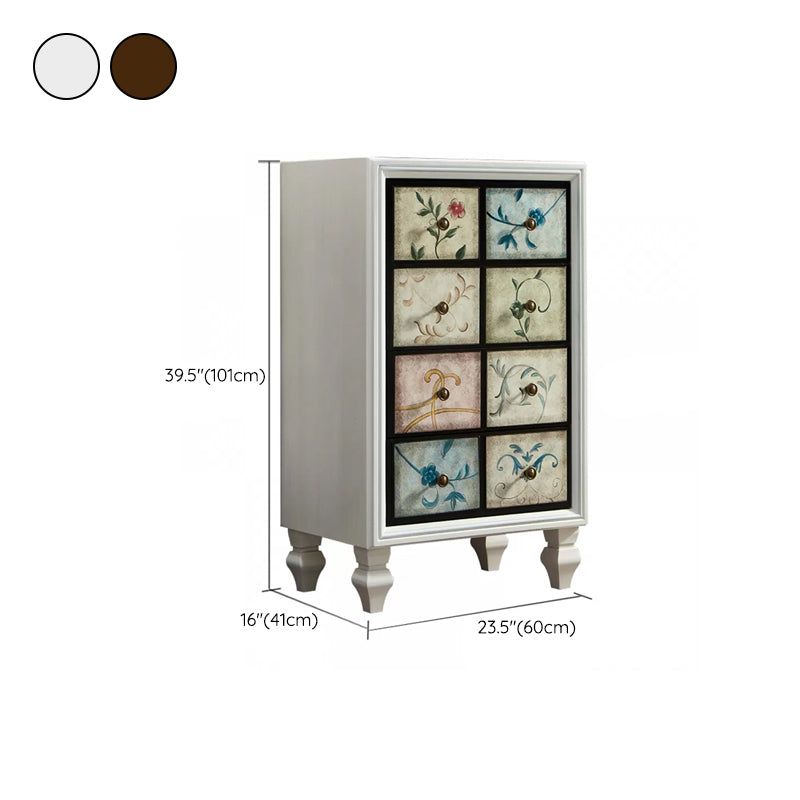 American Traditional Storage Chest Dresser Wooden Storage Chest with Drawers