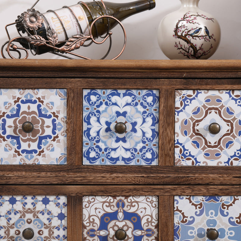 Nautical Bedroom Storage Chest Solid Wood Chest in Brown with Drawers