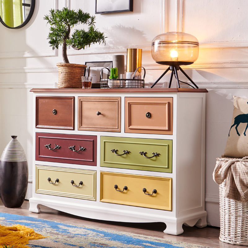 Nautical Storage Chest Dresser Solid Wood Dresser with 7/10/12 Drawers