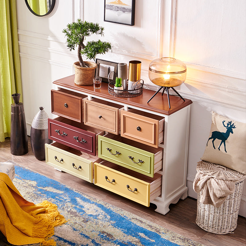 Nautical Storage Chest Dresser Solid Wood Dresser with 7/10/12 Drawers