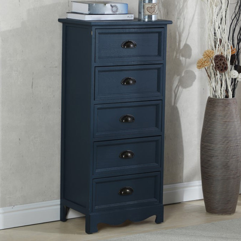 Vertical Nautical Bedroom Storage Chest Wooden Chest with Drawers