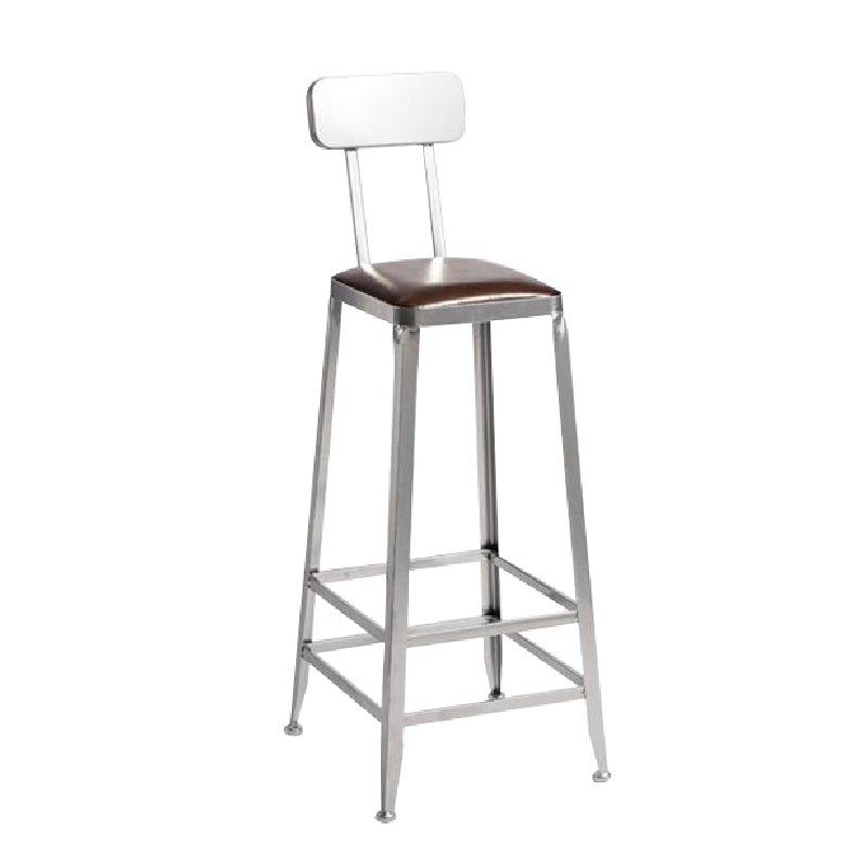 Industrial Iron Counter Height Stools Footrest Bar Stool for Indoor