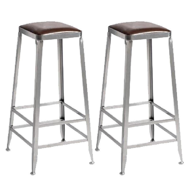 Industrial Iron Counter Height Stools Footrest Bar Stool for Indoor