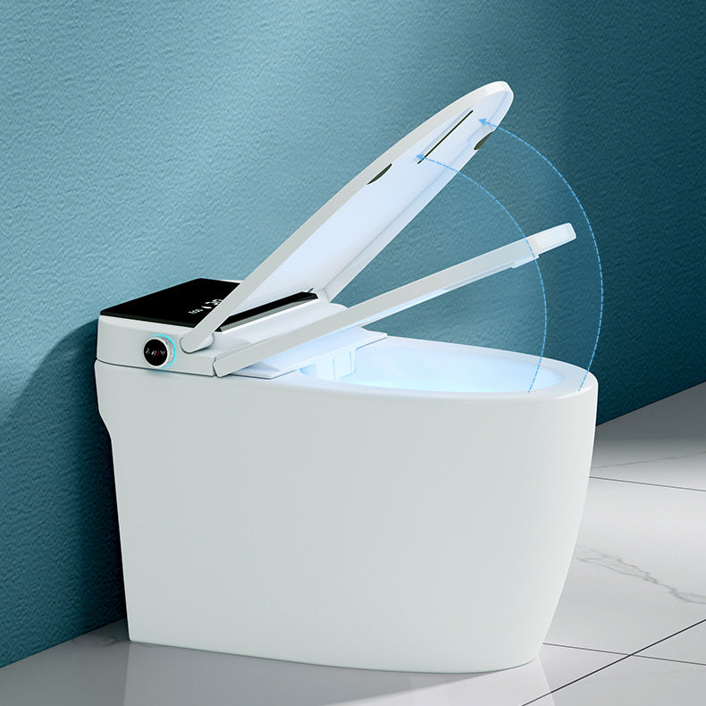 Modern Heated Seat Flush Toilet Floor Mount White Toilet Bowl with Toilet Seat