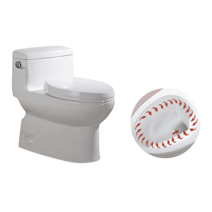 Traditional Seat Included One Piece Toilet Floor Mounted Toilet Bowl for Washroom