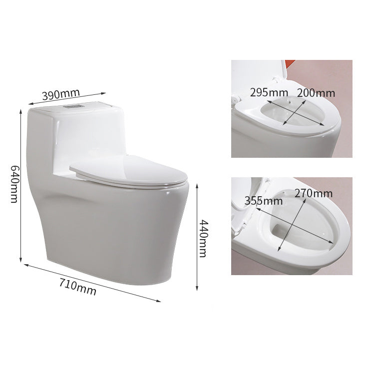 Traditional Seat Included One Piece Toilet Floor Mounted Toilet Bowl for Washroom