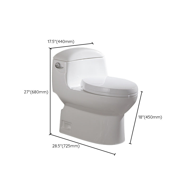 Traditional Seat Included One Piece Toilet Floor Mounted Toilet Bowl for Washroom