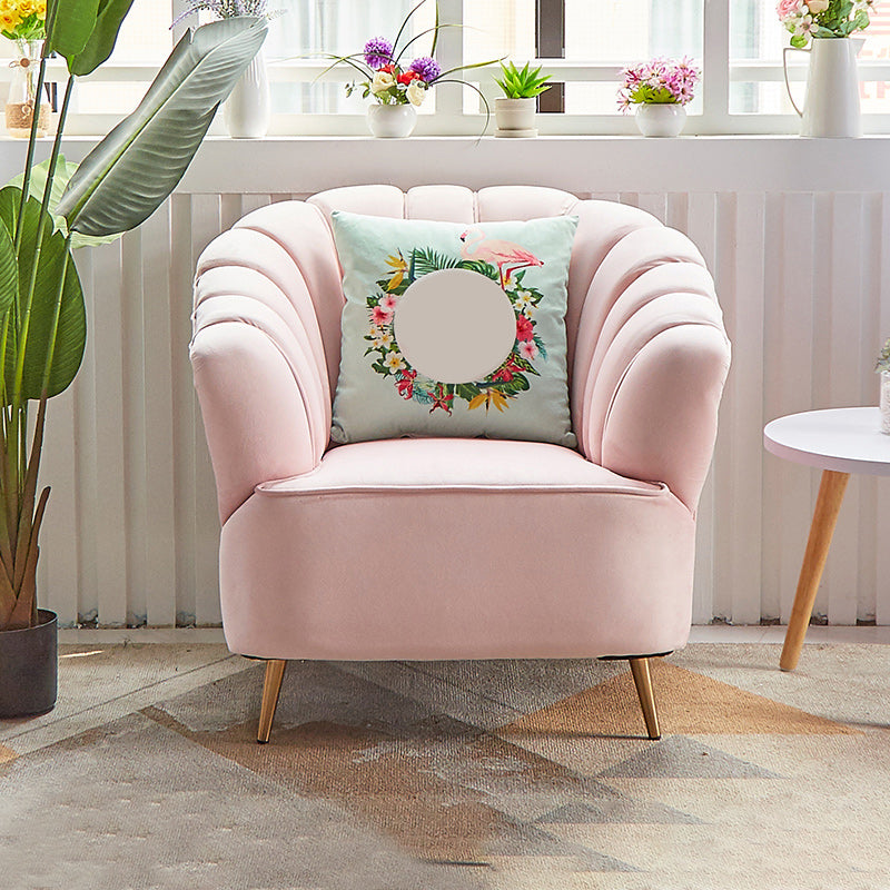 Modern 31.49" H Sewn Pillow Back Slope Arm Sofa for Apartment
