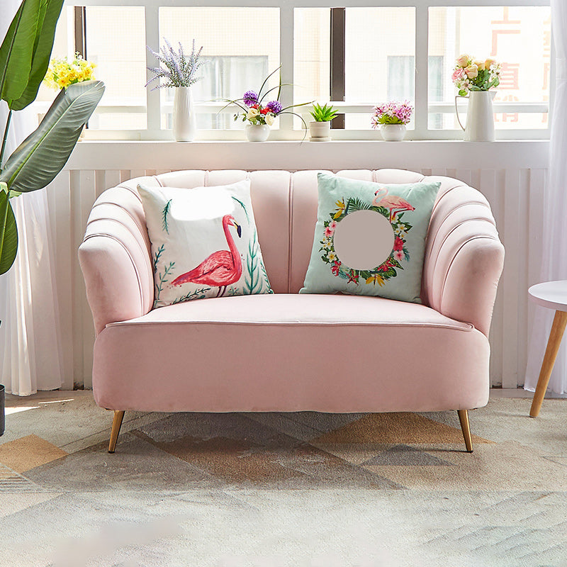 Modern 31.49" H Sewn Pillow Back Slope Arm Sofa for Apartment