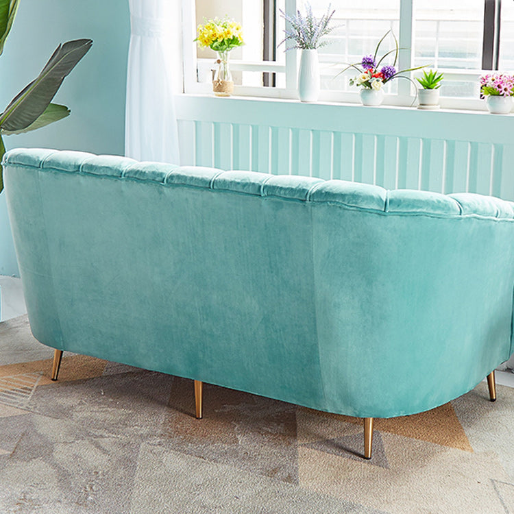 Modern 31.49" H Sewn Pillow Back Slope Arm Sofa for Apartment