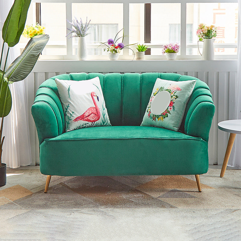 Modern 31.49" H Sewn Pillow Back Slope Arm Sofa for Apartment