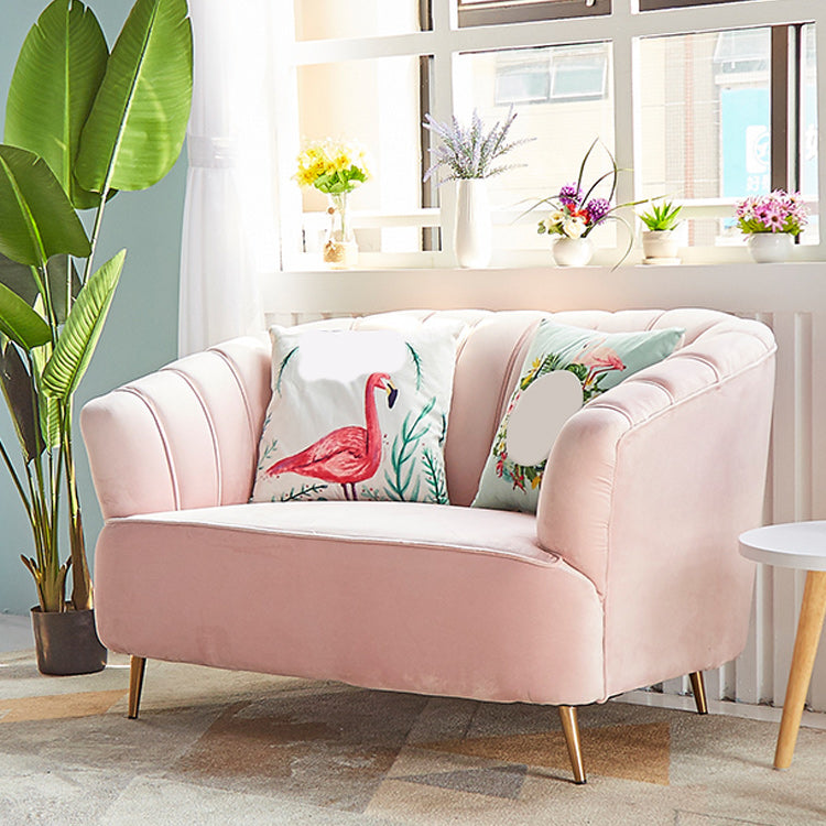 Modern 31.49" H Sewn Pillow Back Slope Arm Sofa for Apartment
