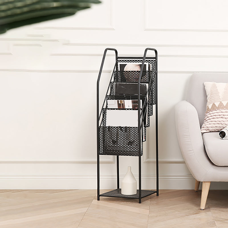 Urban Bookshelf Closed Back Metal Vertical Shelf for Living Room