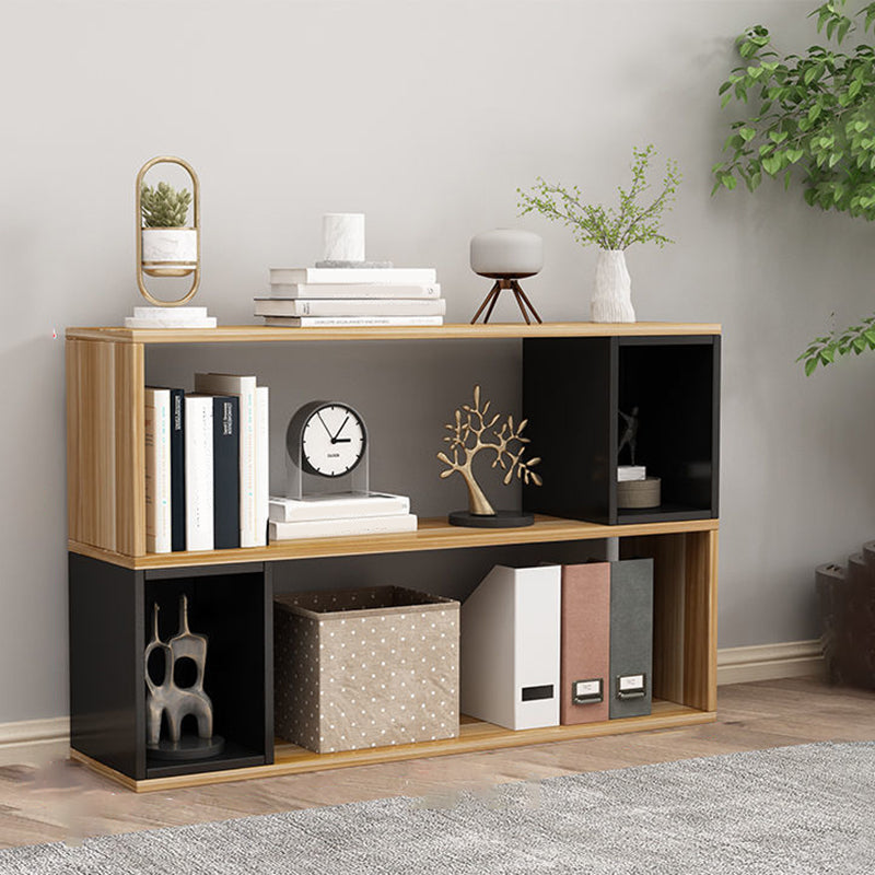Standard Engineered Wood Bookshelf Modern Open Back Bookcase with Shelves