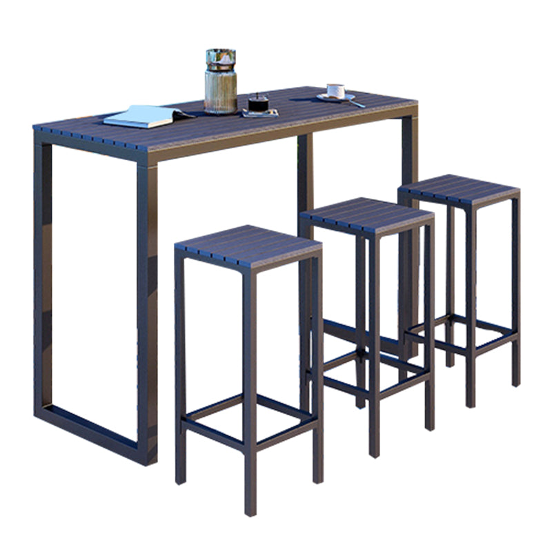 Modern Bar-height Table with Metal Base Bar Table for Outdoor
