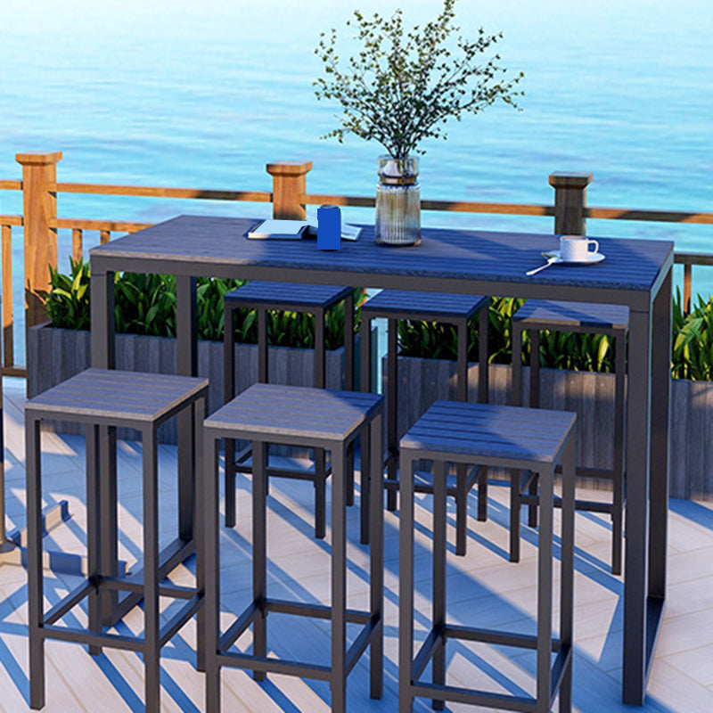 Modern Bar-height Table with Metal Base Bar Table for Outdoor