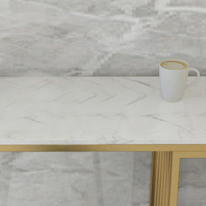 Modern Style Bar-height Table Gold Base Bar Table for Kitchen