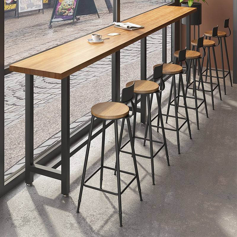 Rectangular Bar-height Table Solid Wood Bar Table with 41.3-inch Height