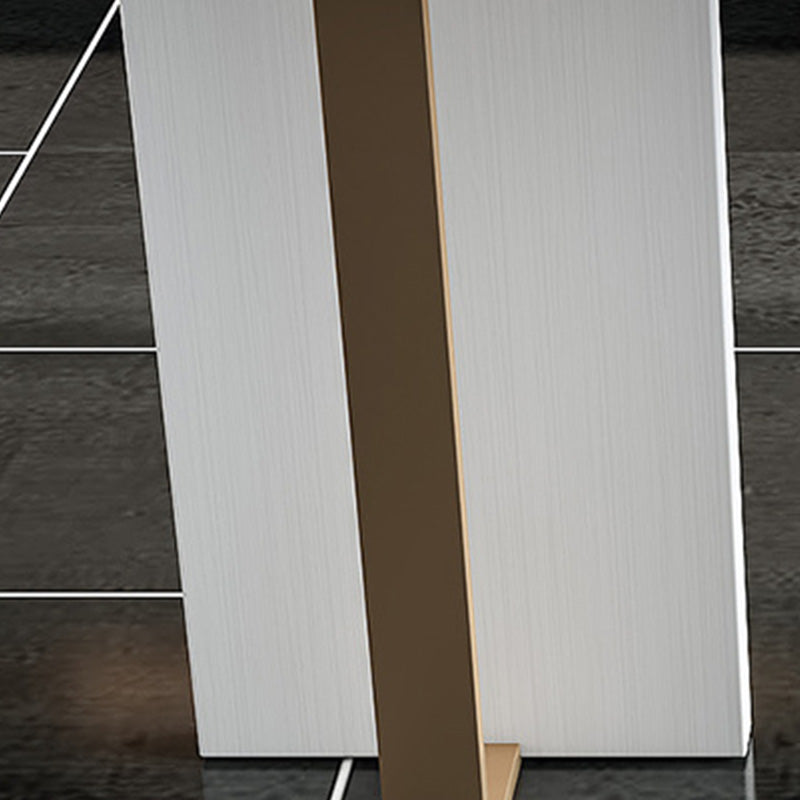 Glam Rectangle Bar Table Faux Marble Top Table for Patio Use