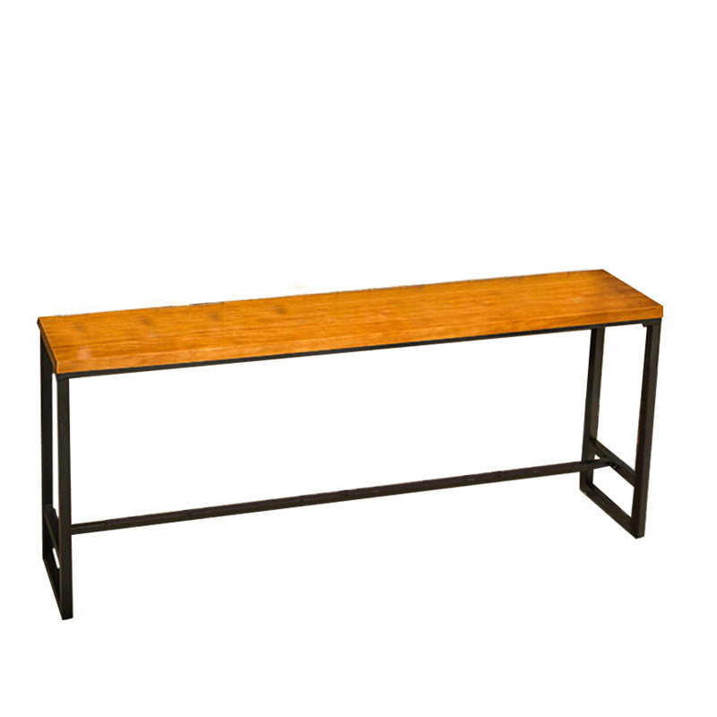 Metal Bar Table Solid Wood Top Bistro Pub Table for Patio Use