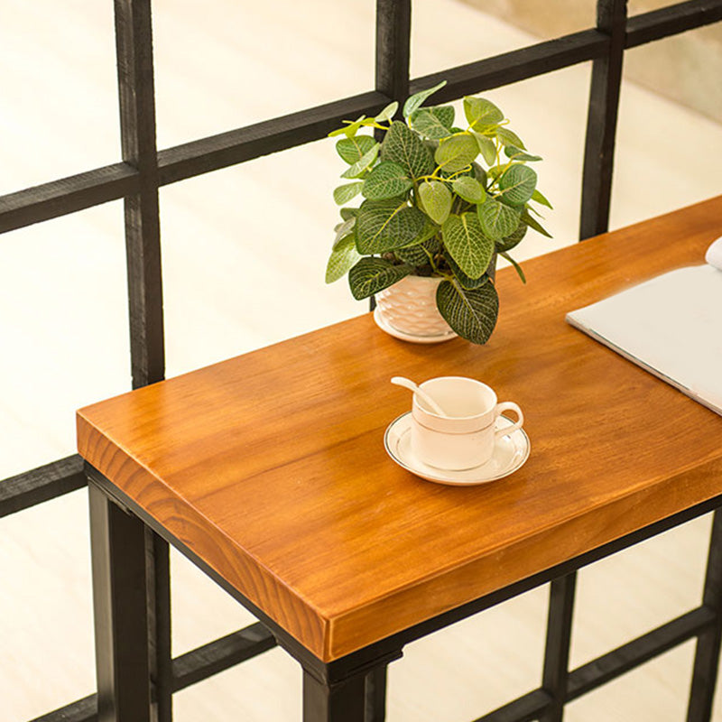 Metal Bar Table Solid Wood Top Bistro Pub Table for Patio Use