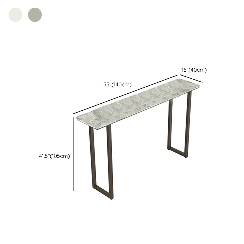 Stone Top Table Industrial Style Bistro Pub Table for Patio Use