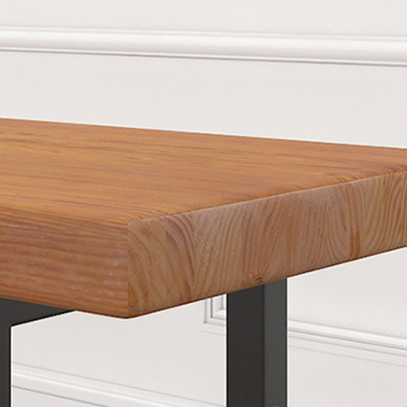 Industrial Style Wood Counter Table Rectangle Counter Table for Home