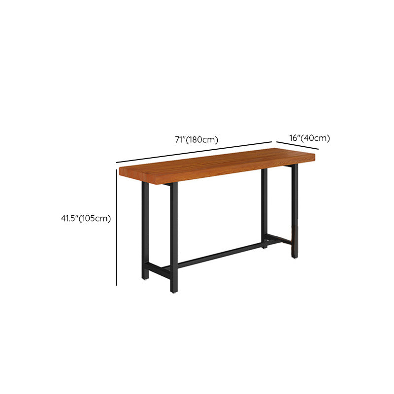 Industrial Style Wood Counter Table Rectangle Counter Table for Home