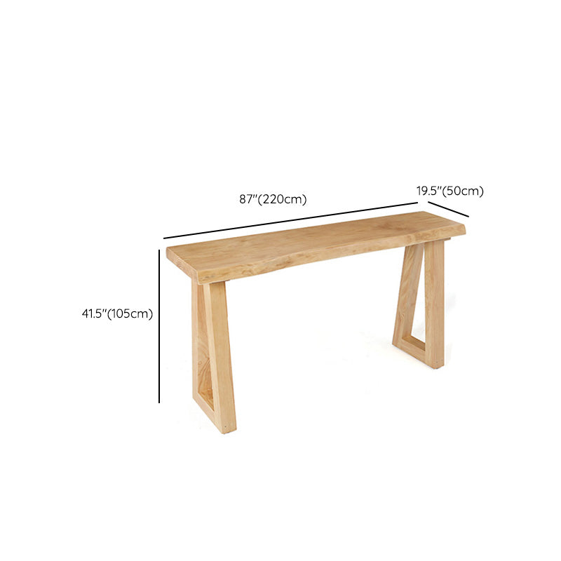 Modern 41.3"H Bar Table Rectangular Solid Wood Bistro Pub Table