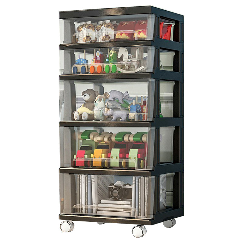 Contemporary Storage Cabinet with Legs 5-drawer Wardrobe Armoire