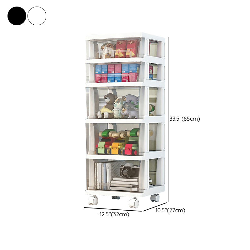 Contemporary Storage Cabinet with Legs 5-drawer Wardrobe Armoire