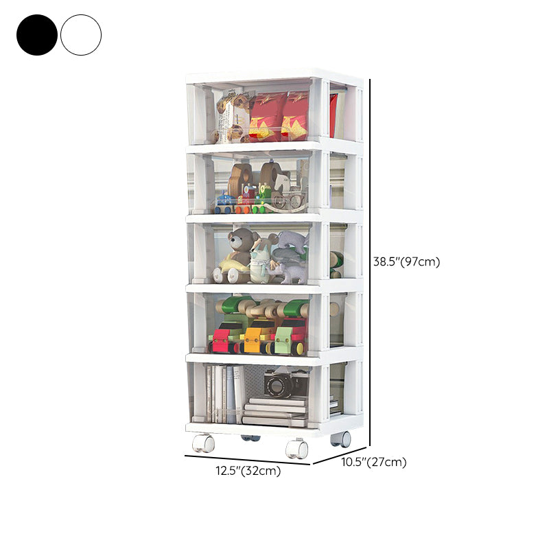 Contemporary Storage Cabinet with Legs 5-drawer Wardrobe Armoire