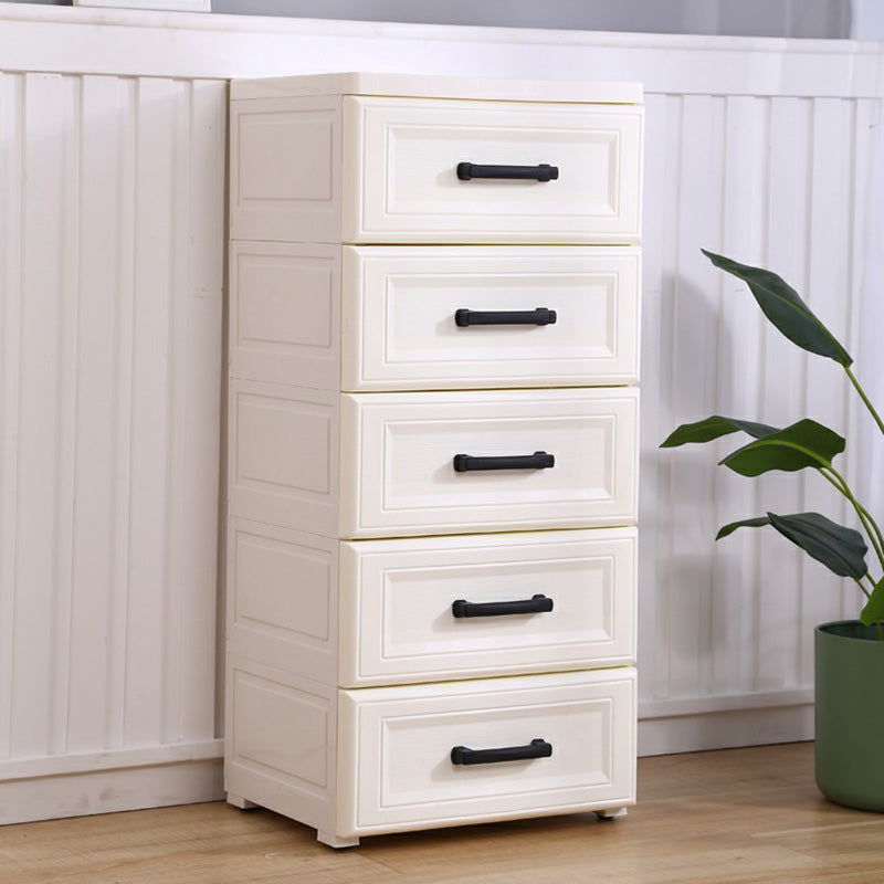 Contemporary 5-drawer Storage Cabinet Plastic Wardrobe Armoire