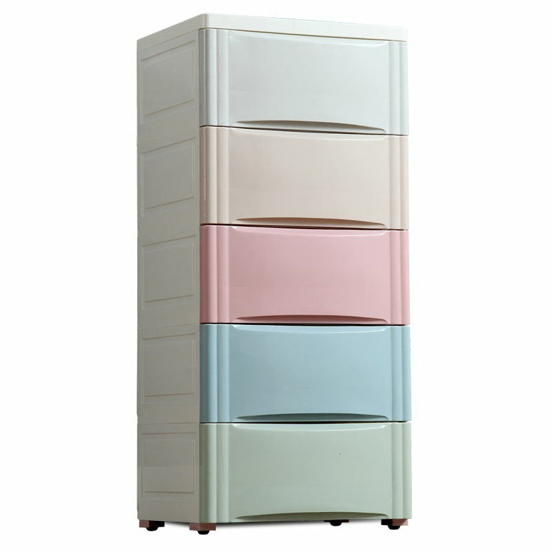 Contemporary 5-drawer Storage Cabinet Plastic Wardrobe Armoire