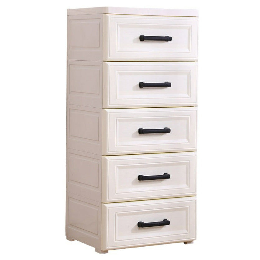 Contemporary 5-drawer Storage Cabinet Plastic Wardrobe Armoire