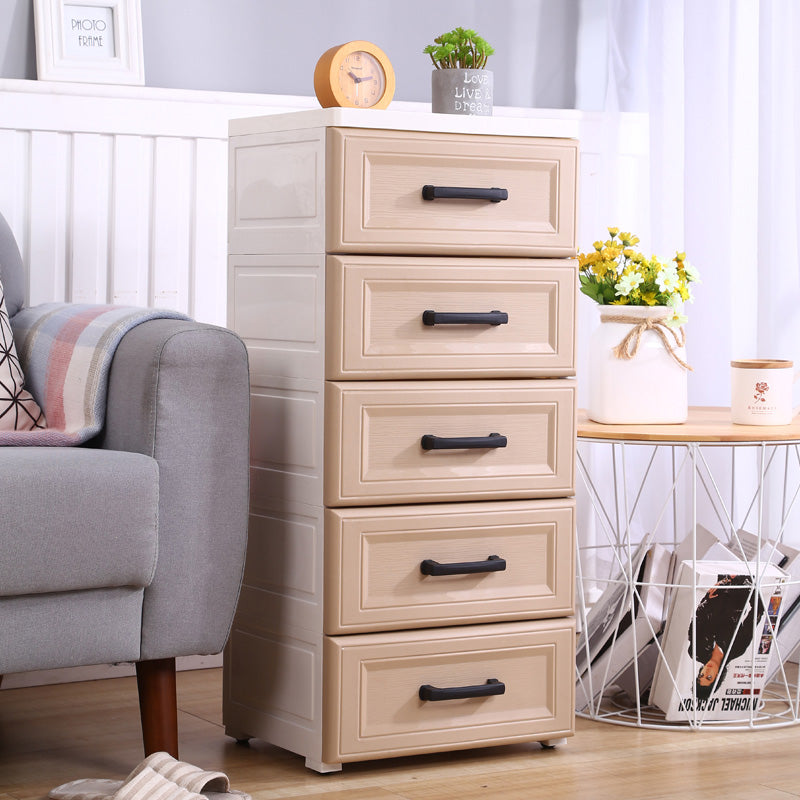 Contemporary 5-drawer Storage Cabinet Plastic Wardrobe Armoire